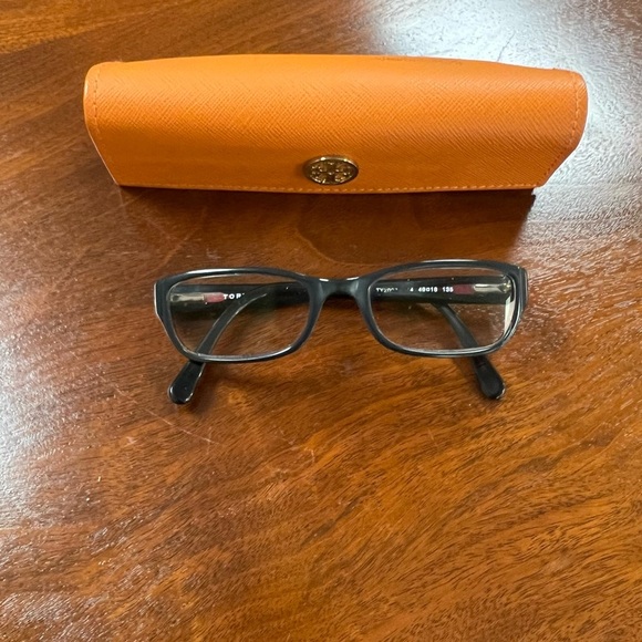 Tory Burch Black Frame with Orange Case - Picture 1 of 7